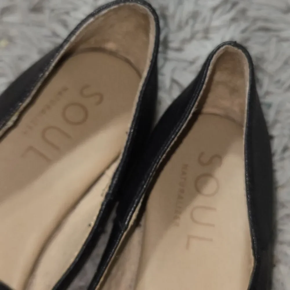 Naturalizer Emiline Black Tumbled Leather Slip On Comfort Loafers Women Size 8.5